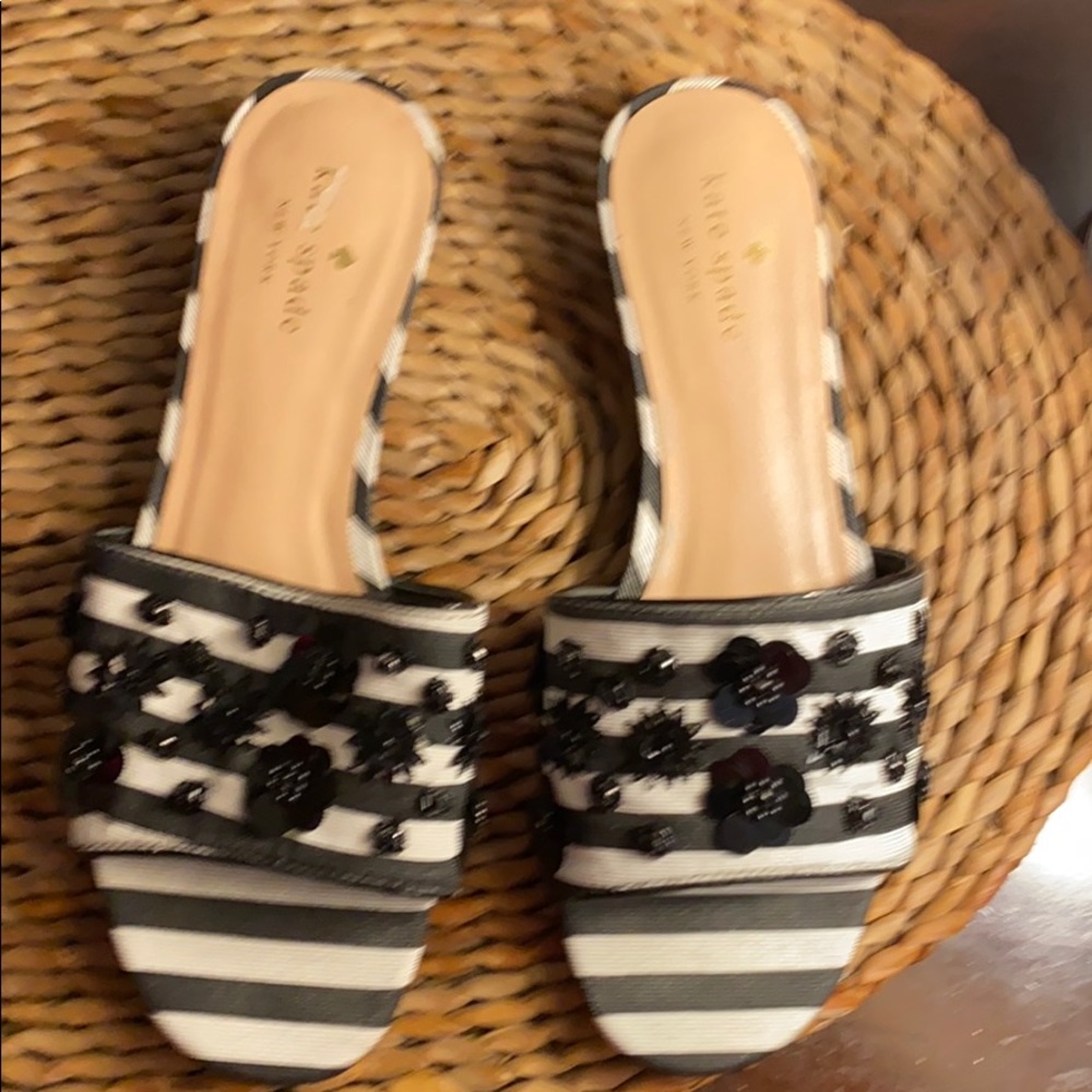 Black and white slides kate spade